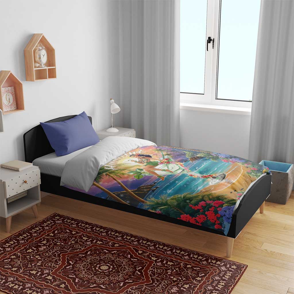 Aloha Hawaii Bedding Set Hula Martini Tropical Vibes - Polynesian Pride