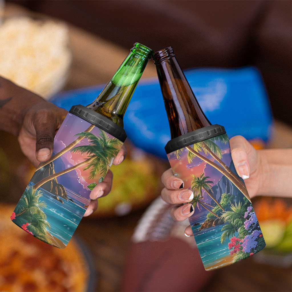 Aloha Hawaii 4 in 1 Can Cooler Tumbler Hula Martini Tropical Vibes - Polynesian Pride