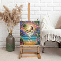 Aloha Hawaii Canvas Wall Art Hula Martini Tropical Vibes - Polynesian Pride