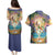Aloha Hawaii Couples Matching Puletasi and Hawaiian Shirt Hula Martini Tropical Vibes - Polynesian Pride