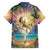 Aloha Hawaii Family Matching Long Sleeve Bodycon Dress and Hawaiian Shirt Hula Martini Tropical Vibes - Polynesian Pride