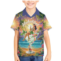 Aloha Hawaii Family Matching Mermaid Dress and Hawaiian Shirt Hula Martini Tropical Vibes - Polynesian Pride