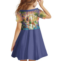 Aloha Hawaii Family Matching Tank Maxi Dress and Hawaiian Shirt Hula Martini Tropical Vibes - Polynesian Pride