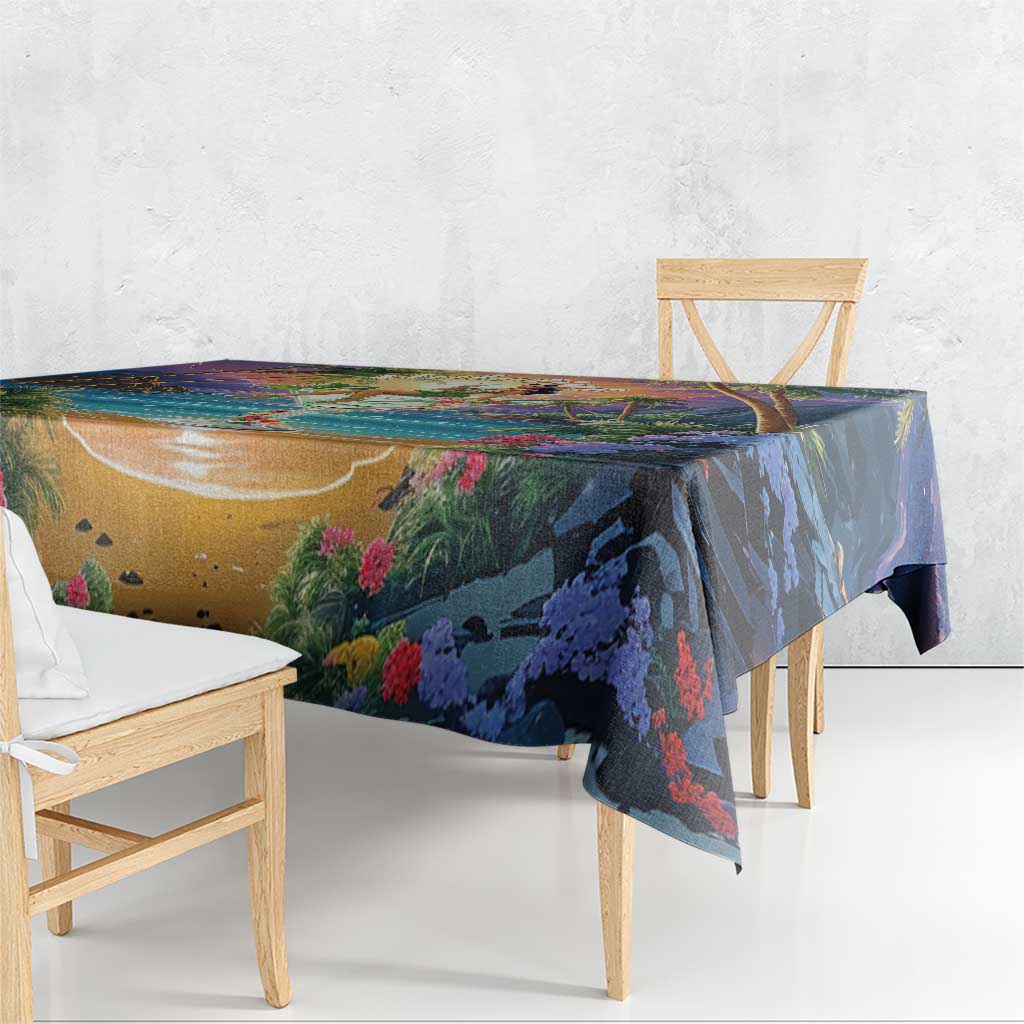 Aloha Hawaii Tablecloth Hula Martini Tropical Vibes - Polynesian Pride