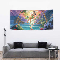 Aloha Hawaii Tapestry Hula Martini Tropical Vibes - Polynesian Pride