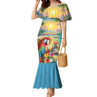 Hawaii Parrot Family Matching Mermaid Dress and Hawaiian Shirt Im Not Waiting Till 5 Oclock LT05 Mom's Dress Colorful - Polynesian Pride