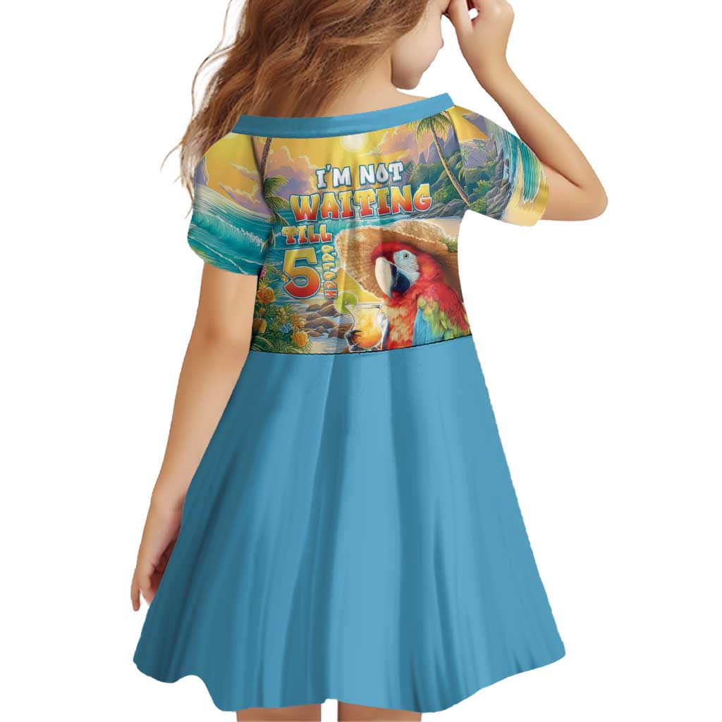 Hawaii Parrot Family Matching Off The Shoulder Long Sleeve Dress and Hawaiian Shirt Im Not Waiting Till 5 Oclock LT05 - Polynesian Pride