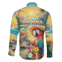 Hawaii Parrot Family Matching Off The Shoulder Long Sleeve Dress and Hawaiian Shirt Im Not Waiting Till 5 Oclock LT05 - Polynesian Pride