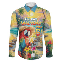 Hawaii Parrot Family Matching Off Shoulder Maxi Dress and Hawaiian Shirt Im Not Waiting Till 5 Oclock