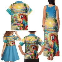 Hawaii Parrot Family Matching Tank Maxi Dress and Hawaiian Shirt Im Not Waiting Till 5 Oclock LT05 - Polynesian Pride