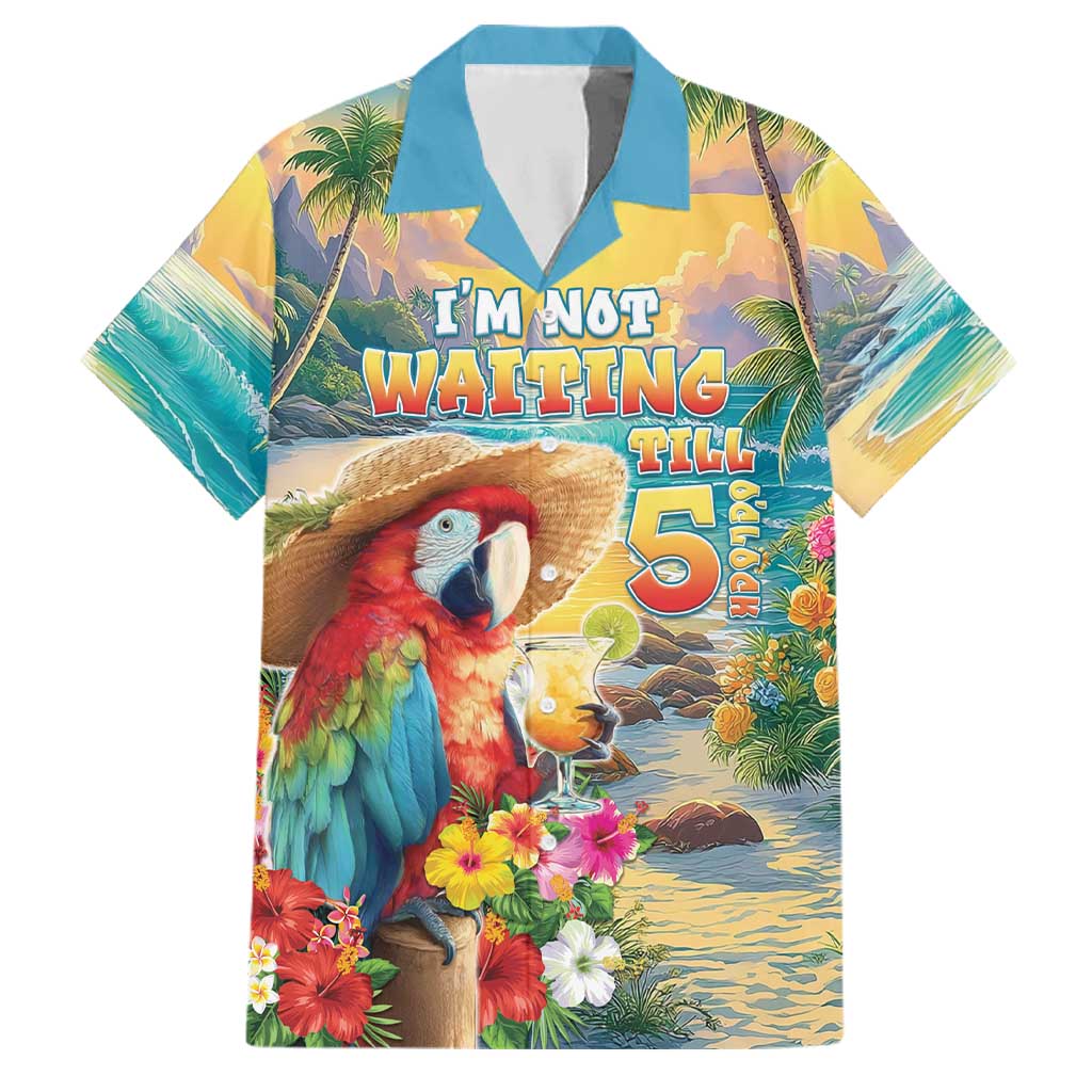 Hawaii Parrot Family Matching Tank Maxi Dress and Hawaiian Shirt Im Not Waiting Till 5 Oclock LT05 Dad's Shirt - Short Sleeve Colorful - Polynesian Pride