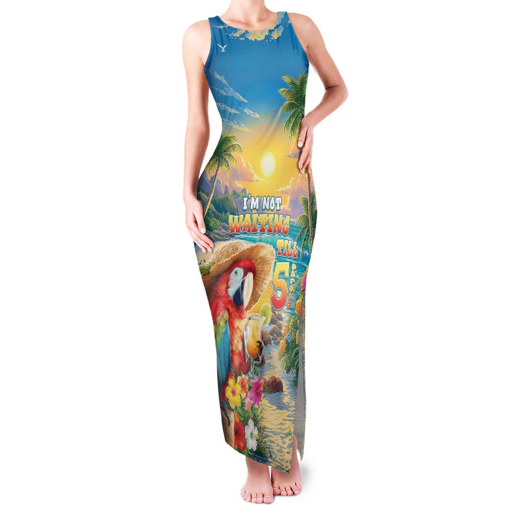 Hawaii Parrot Family Matching Tank Maxi Dress and Hawaiian Shirt Im Not Waiting Till 5 Oclock LT05 Mom's Dress Colorful - Polynesian Pride