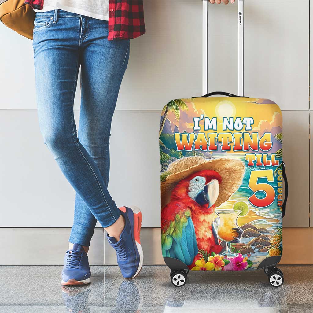 Hawaii Parrot Luggage Cover Im Not Waiting Till 5 Oclock