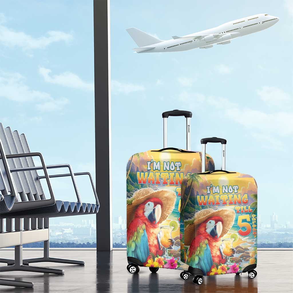 Hawaii Parrot Luggage Cover Im Not Waiting Till 5 Oclock