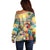 Hawaii Parrot Off Shoulder Sweater Im Not Waiting Till 5 Oclock - Polynesian Pride