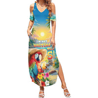 Hawaii Parrot Summer Maxi Dress Im Not Waiting Till 5 Oclock