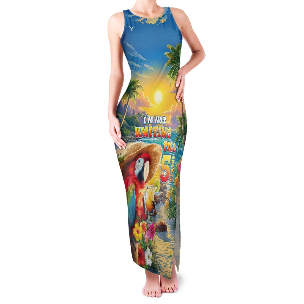 Hawaii Parrot Tank Maxi Dress Im Not Waiting Till 5 Oclock