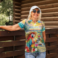 Hawaii Parrot Women Polo Shirt Im Not Waiting Till 5 Oclock