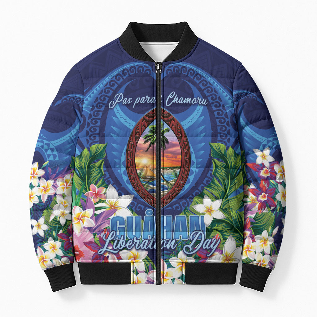 Guam Liberation Day Bomber Puffer Jacket Pas Para I Chamoru
