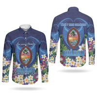 Guam Liberation Day Couples Matching Off The Shoulder Long Sleeve Dress and Long Sleeve Button Shirt Pas Para I Chamoru