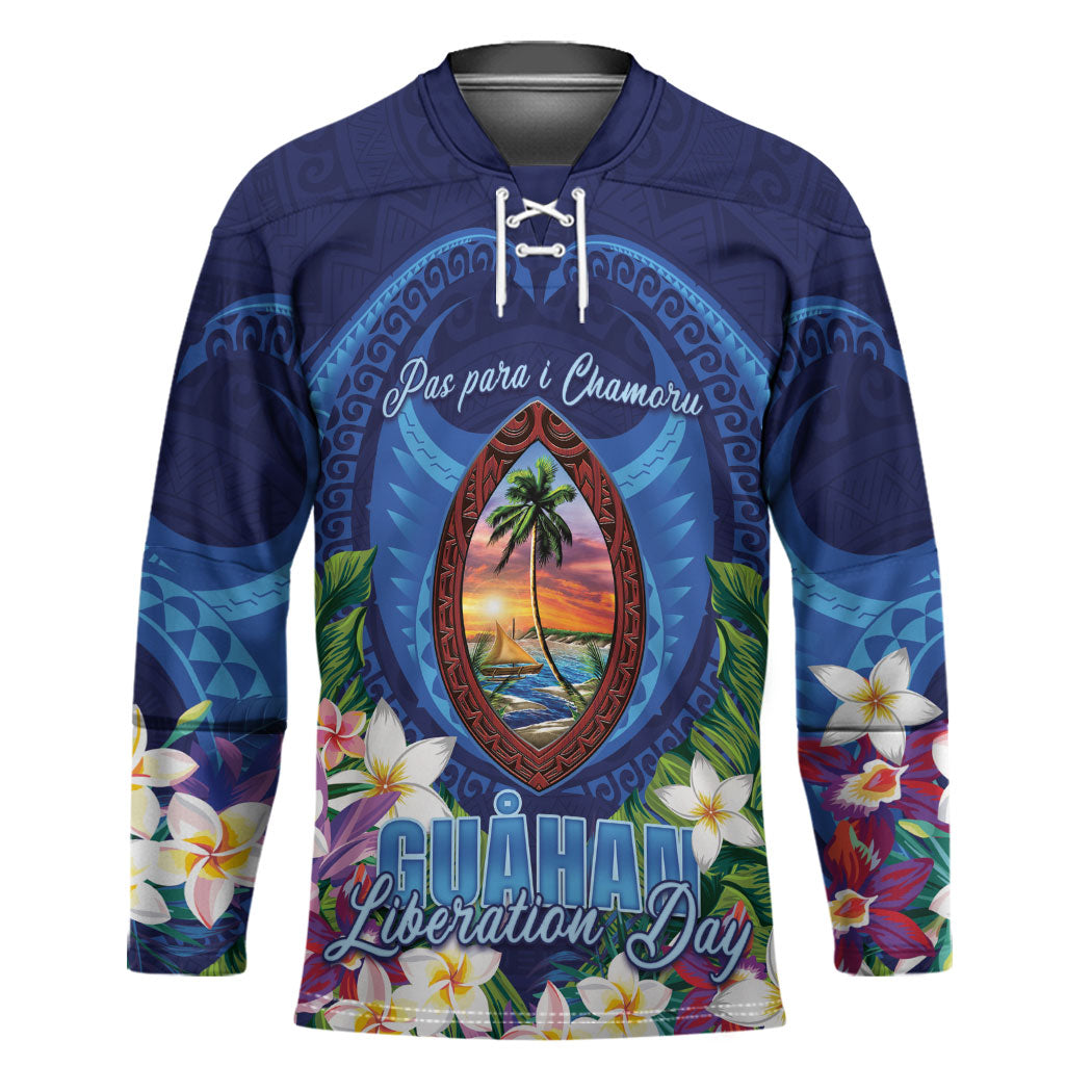 Guam Liberation Day Hockey Jersey Pas Para I Chamoru