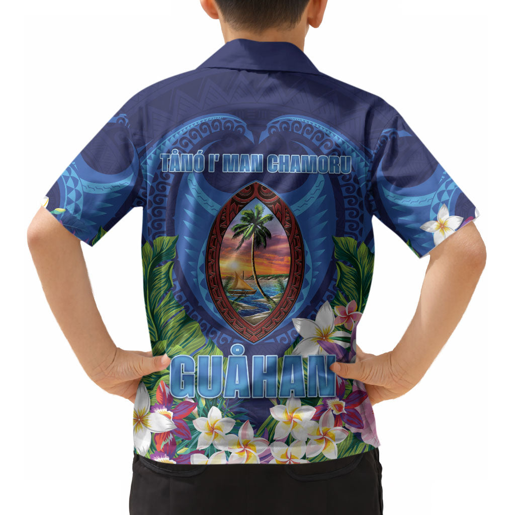 Guam Liberation Day Kid Hawaiian Shirt Pas Para I Chamoru LT05 - Polynesian Pride