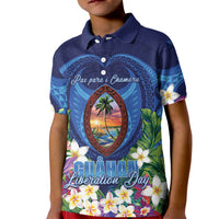 Guam Liberation Day Kid Polo Shirt Pas Para I Chamoru