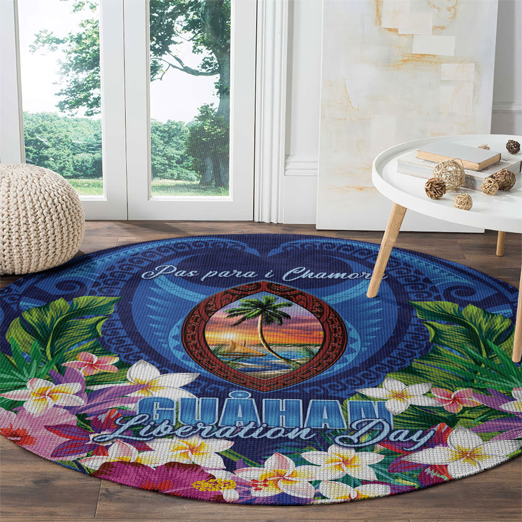Guam Liberation Day Round Carpet Pas Para I Chamoru