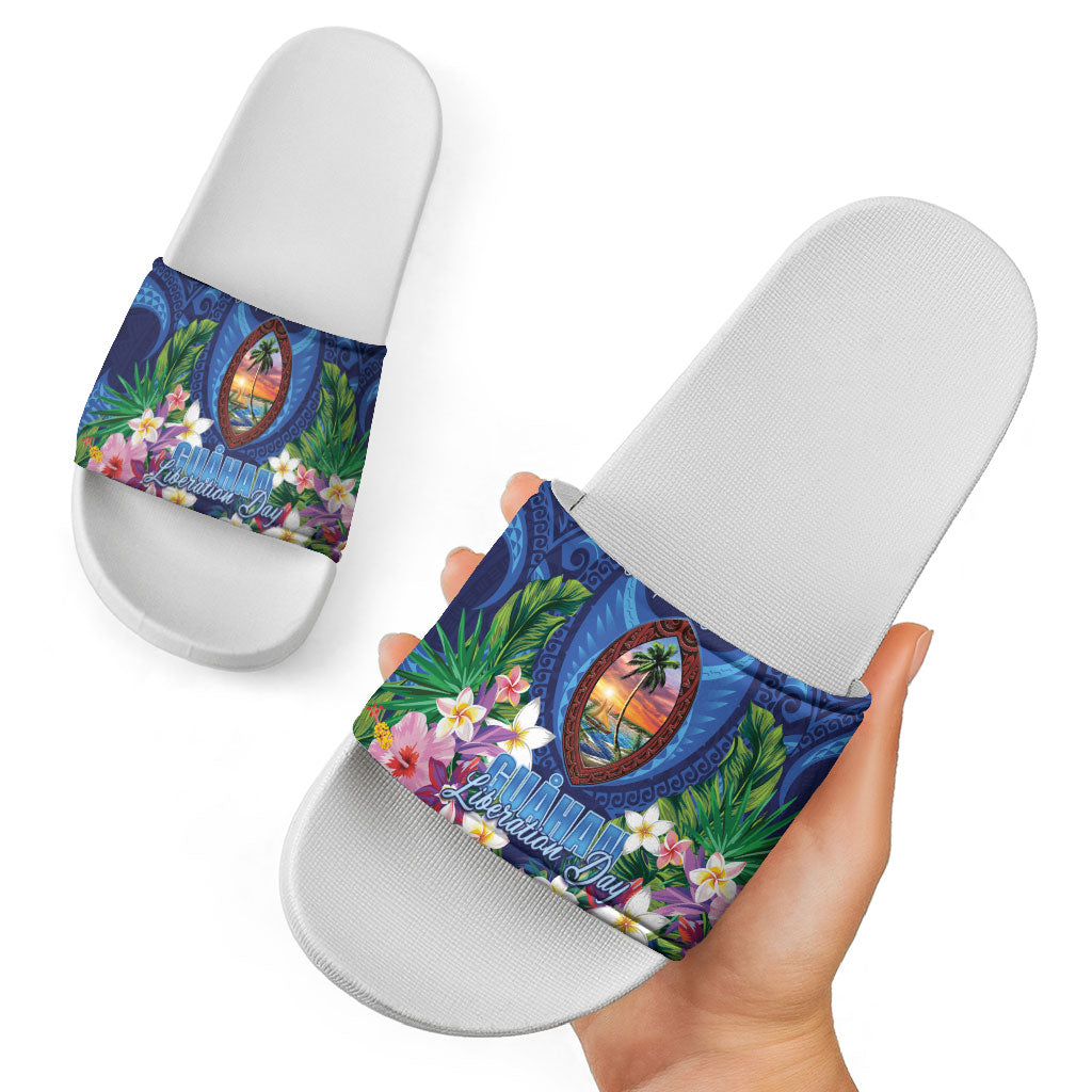 Guam Liberation Day Slide Sandals Pas Para I Chamoru