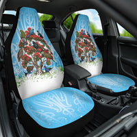 New Zealand Birds Christmas Car Seat Cover Pohutukawa Xmas Tree
