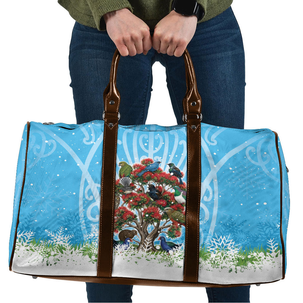 New Zealand Birds Christmas Travel Bag Pohutukawa Xmas Tree