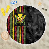 Hawaii Lei Kanaka Maoli Flag Beach Blanket Tropical Vibes