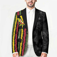 Hawaii Lei Kanaka Maoli Flag Blazer Tropical Vibes