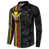 Hawaii Lei Kanaka Maoli Flag Button Sweatshirt Tropical Vibes