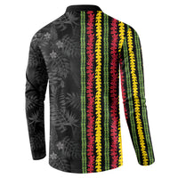 Hawaii Lei Kanaka Maoli Flag Button Sweatshirt Tropical Vibes