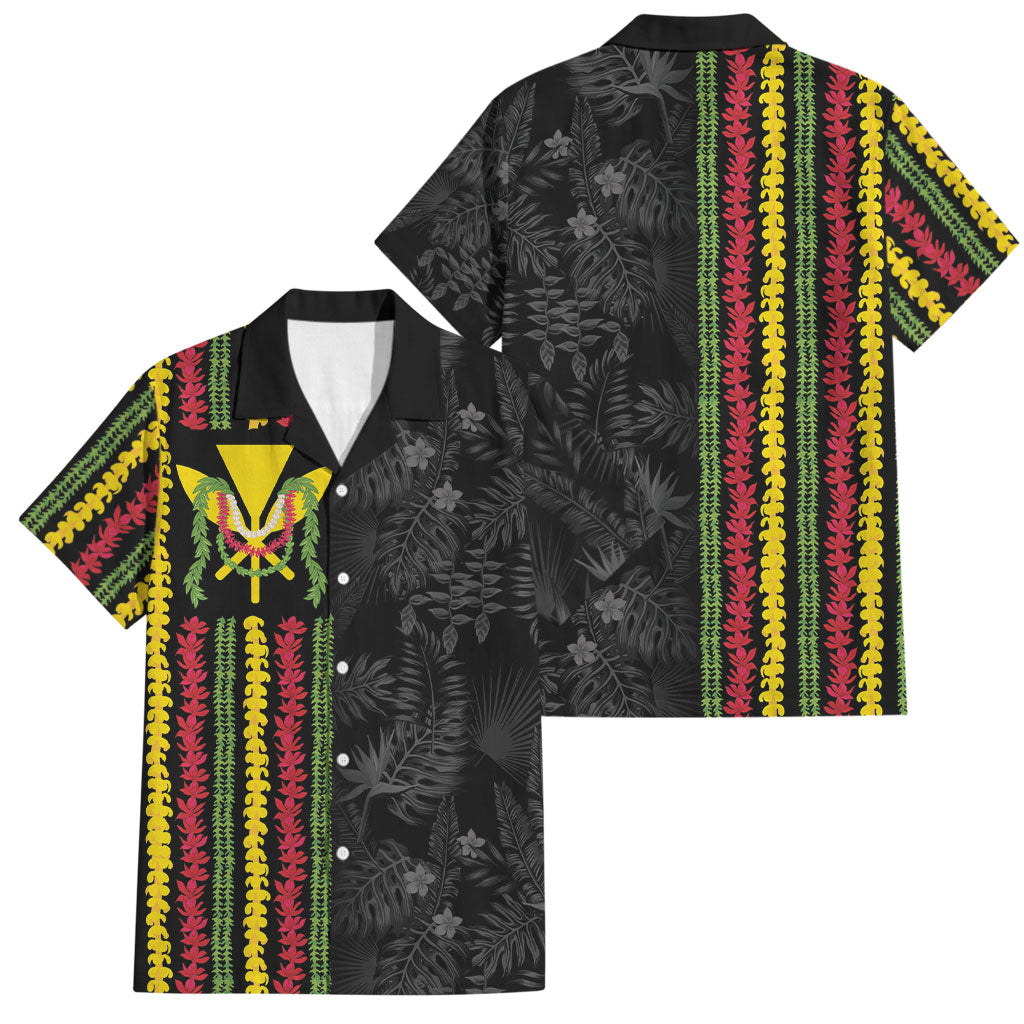 Hawaii Lei Kanaka Maoli Flag Family Matching Long Sleeve Bodycon Dress and Hawaiian Shirt Tropical Vibes