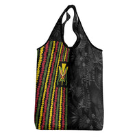 Hawaii Lei Kanaka Maoli Flag Grocery Bag Tropical Vibes