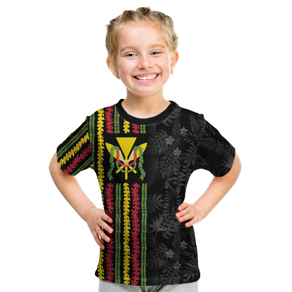 Hawaii Lei Kanaka Maoli Flag Kid T Shirt Tropical Vibes
