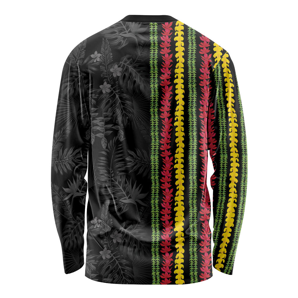 Hawaii Lei Kanaka Maoli Flag Long Sleeve Shirt Tropical Vibes