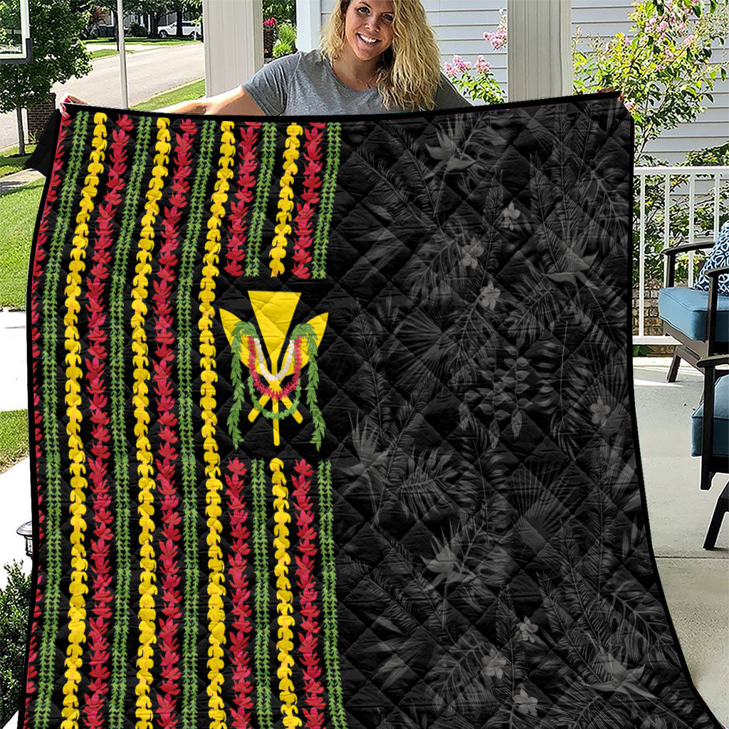 Hawaii Lei Kanaka Maoli Flag Quilt Tropical Vibes