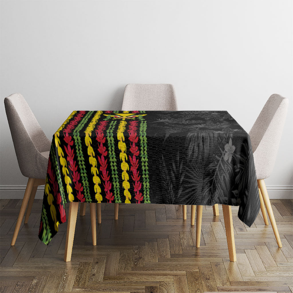 Hawaii Lei Kanaka Maoli Flag Tablecloth Tropical Vibes