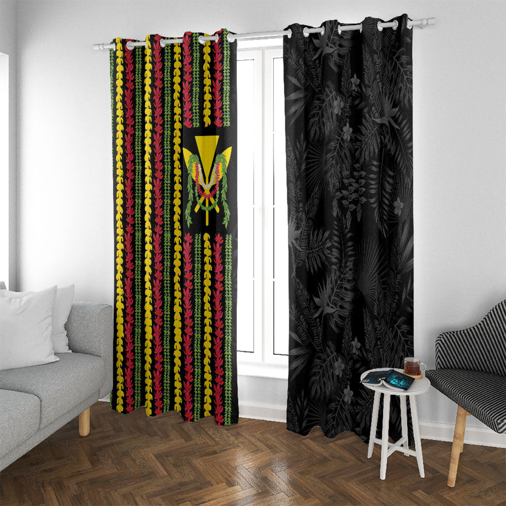 Hawaii Lei Kanaka Maoli Flag Window Curtain Tropical Vibes