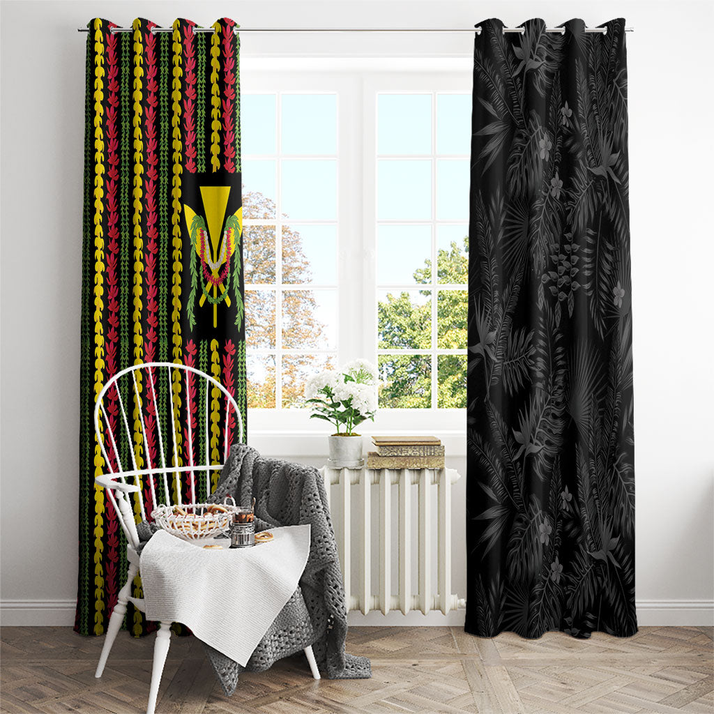 Hawaii Lei Kanaka Maoli Flag Window Curtain Tropical Vibes