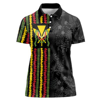 Hawaii Lei Kanaka Maoli Flag Women Polo Shirt Tropical Vibes