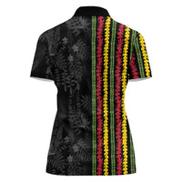 Hawaii Lei Kanaka Maoli Flag Women Polo Shirt Tropical Vibes