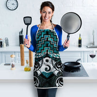 New Zealand Maori Apron Poutama Pikorua - Single Twist Paua Shell