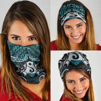 New Zealand Maori Neck Gaiter Poutama Pikorua - Single Twist Paua Shell