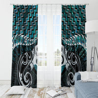 New Zealand Maori Window Curtain Poutama Pikorua - Single Twist Paua Shell