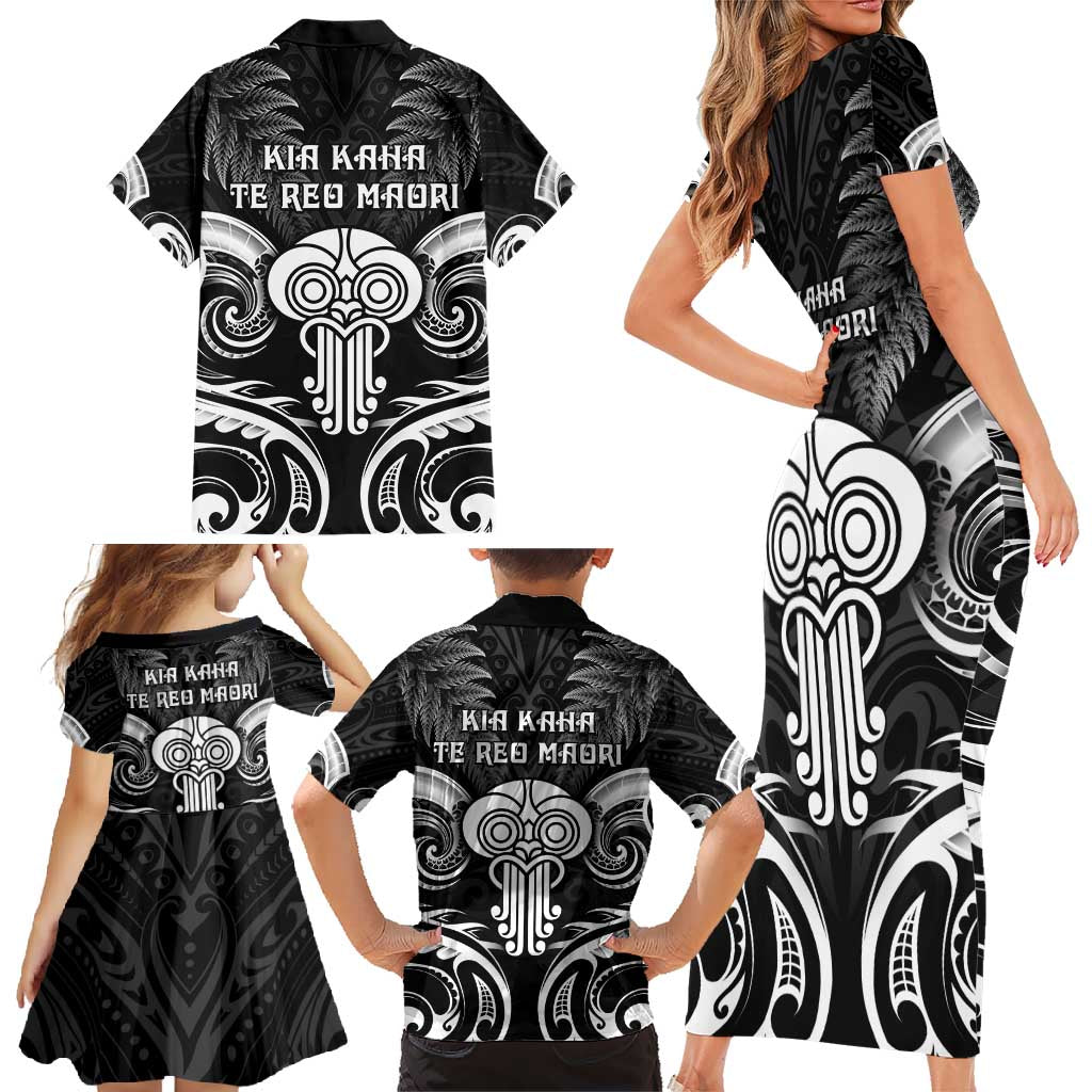 New Zealand Te Reo Maori Family Matching Short Sleeve Bodycon Dress and Hawaiian Shirt Korero Maori Ai Au LT05 - Polynesian Pride