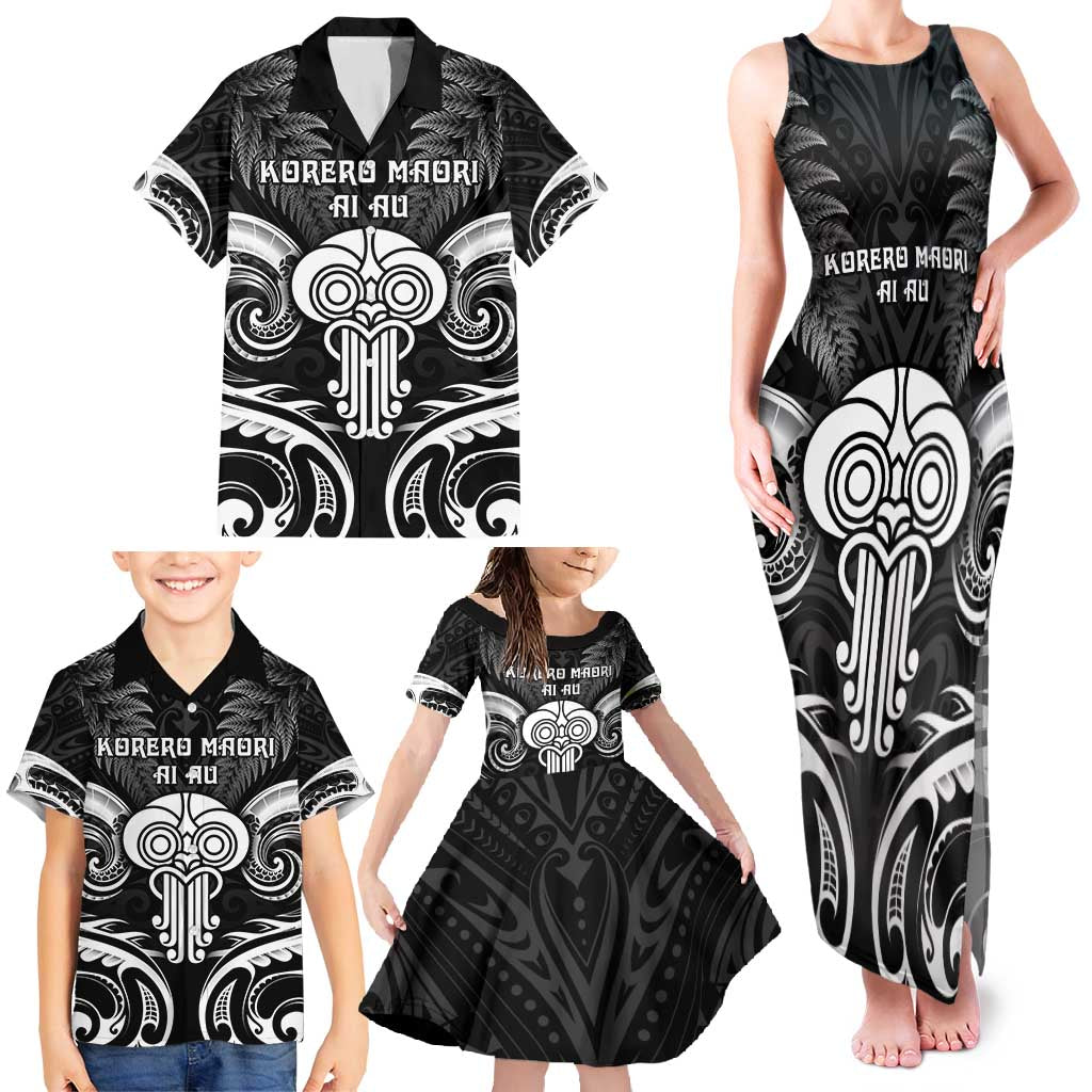 New Zealand Te Reo Maori Family Matching Tank Maxi Dress and Hawaiian Shirt Korero Maori Ai Au LT05 - Polynesian Pride